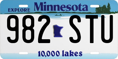 MN license plate 982STU