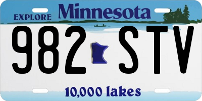 MN license plate 982STV