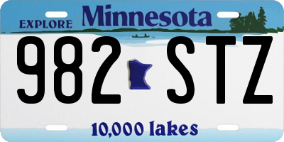 MN license plate 982STZ