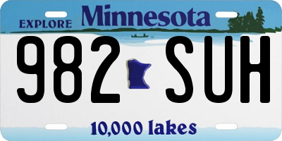 MN license plate 982SUH