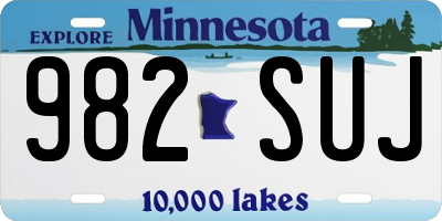MN license plate 982SUJ