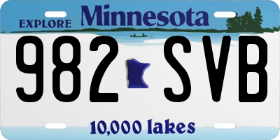 MN license plate 982SVB