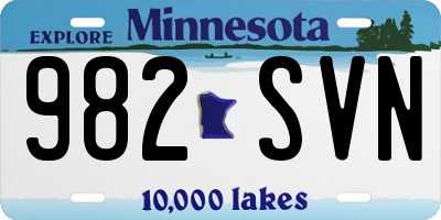 MN license plate 982SVN