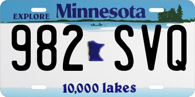 MN license plate 982SVQ