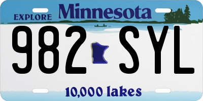 MN license plate 982SYL