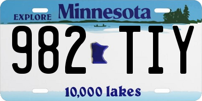 MN license plate 982TIY