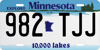 MN license plate 982TJJ