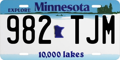 MN license plate 982TJM