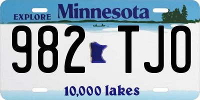 MN license plate 982TJO