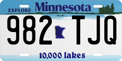 MN license plate 982TJQ
