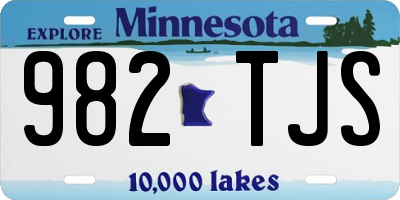 MN license plate 982TJS