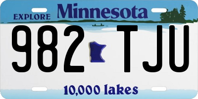 MN license plate 982TJU