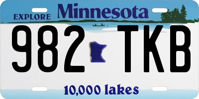 MN license plate 982TKB