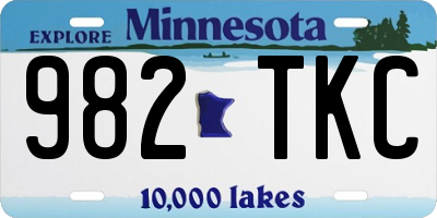 MN license plate 982TKC