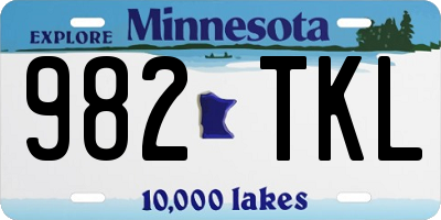 MN license plate 982TKL