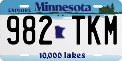 MN license plate 982TKM