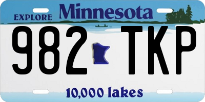 MN license plate 982TKP