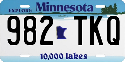 MN license plate 982TKQ