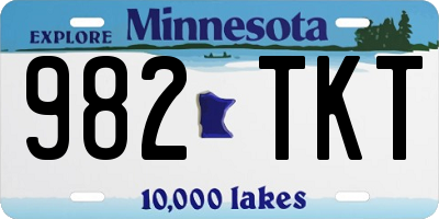 MN license plate 982TKT