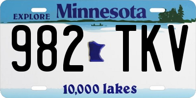 MN license plate 982TKV