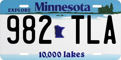 MN license plate 982TLA