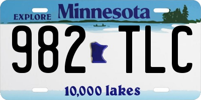 MN license plate 982TLC