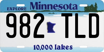 MN license plate 982TLD