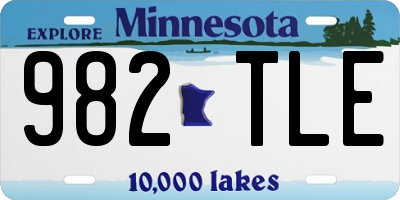 MN license plate 982TLE