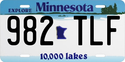 MN license plate 982TLF