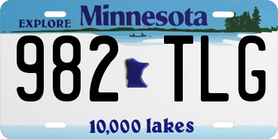 MN license plate 982TLG