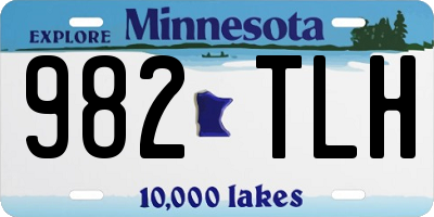MN license plate 982TLH