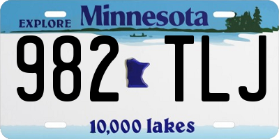 MN license plate 982TLJ