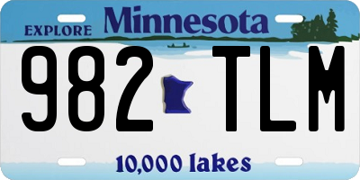 MN license plate 982TLM