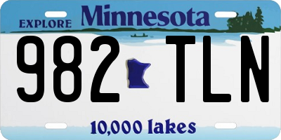 MN license plate 982TLN