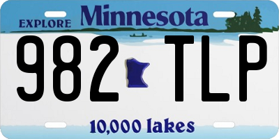 MN license plate 982TLP