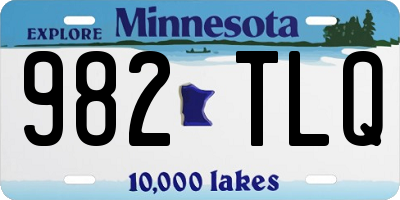 MN license plate 982TLQ