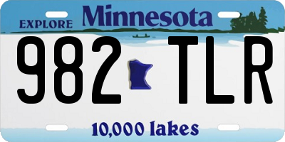 MN license plate 982TLR