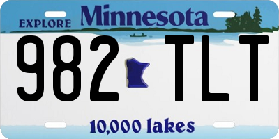 MN license plate 982TLT