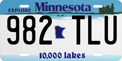 MN license plate 982TLU