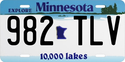 MN license plate 982TLV