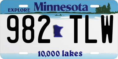 MN license plate 982TLW