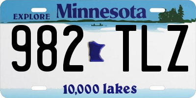 MN license plate 982TLZ
