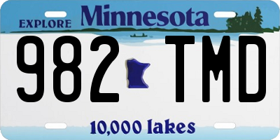 MN license plate 982TMD