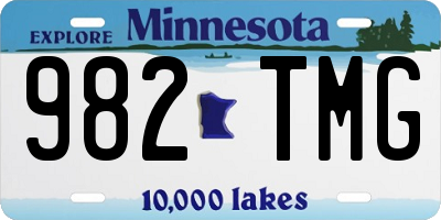 MN license plate 982TMG