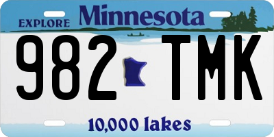MN license plate 982TMK