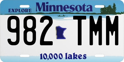 MN license plate 982TMM
