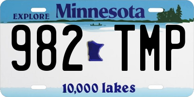 MN license plate 982TMP