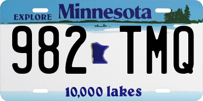MN license plate 982TMQ