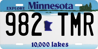 MN license plate 982TMR