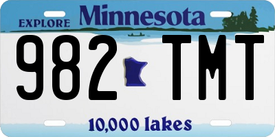 MN license plate 982TMT